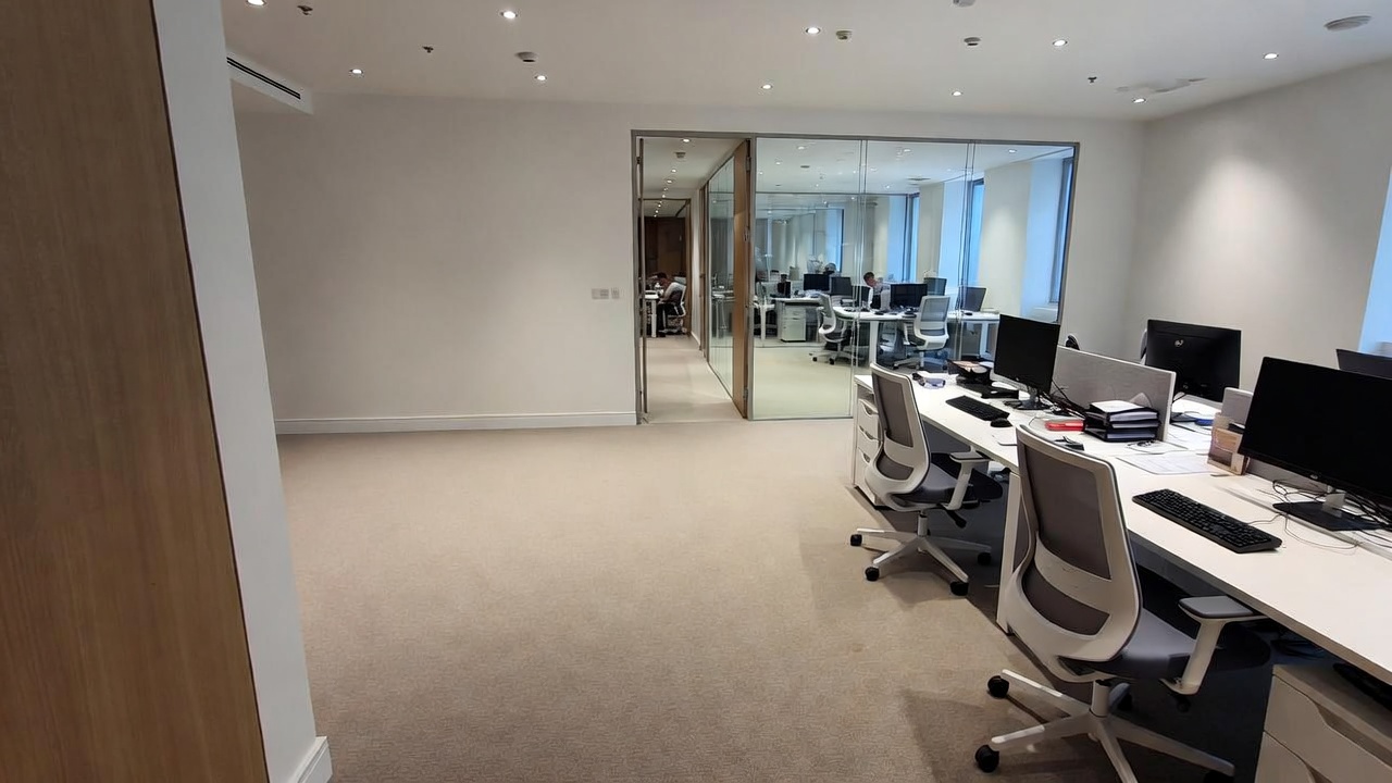Premium modern office with glass partitions